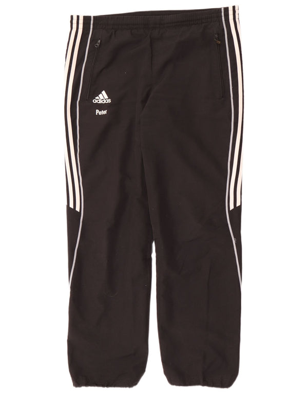 Adidas Mens Tracksuit Trousers Medium Black Polyester Sports