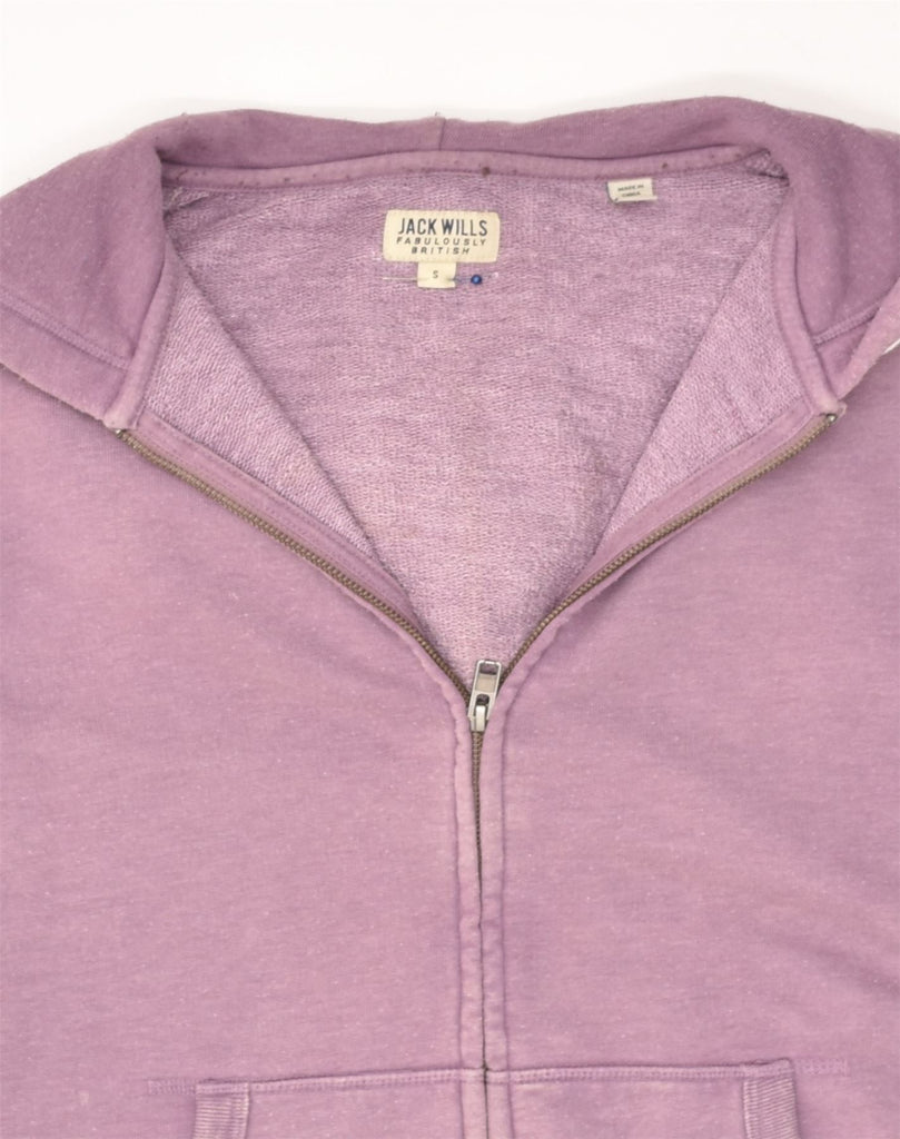 JACK WILLS Mens Zip Hoodie Sweater Small Purple Cotton | Vintage Jack Wills | Thrift | Second-Hand Jack Wills | Used Clothing | Messina Hembry 