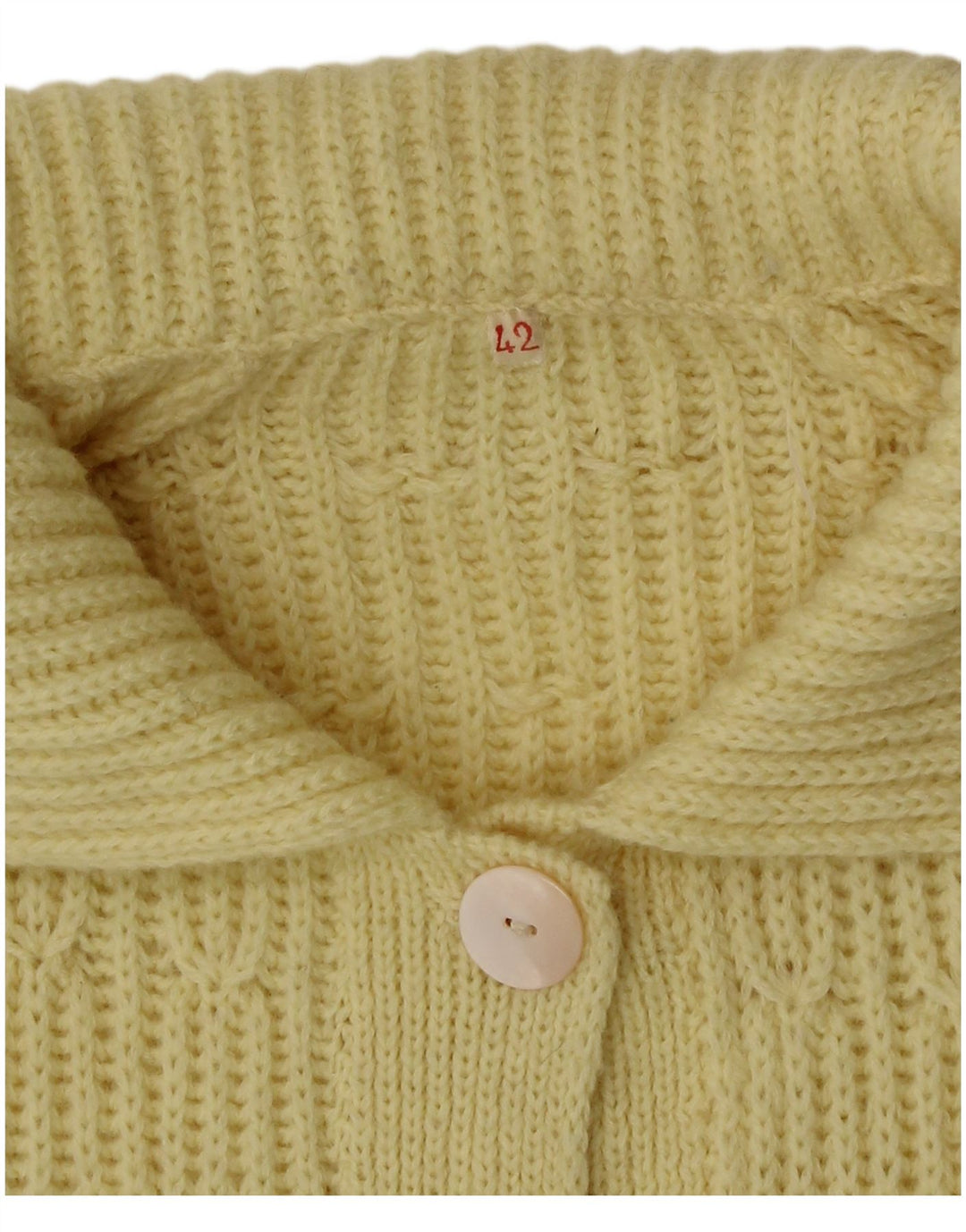 Vintage Womens Cardigan Sweater IT 42 Medium Yellow