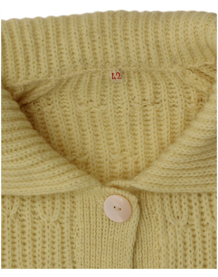 Vintage Womens Cardigan Sweater IT 42 Medium Yellow