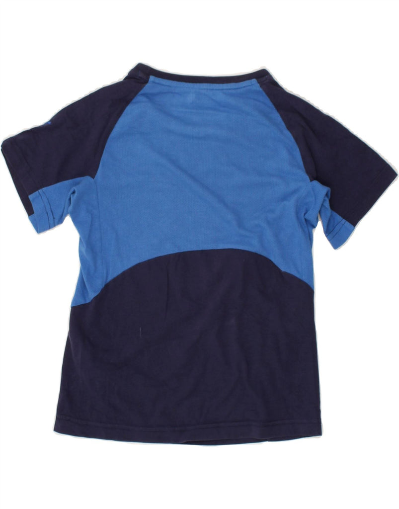 PUMA Boys Graphic T-Shirt Top 7-8 Years Navy Blue Colourblock Cotton | Vintage Puma | Thrift | Second-Hand Puma | Used Clothing | Messina Hembry 