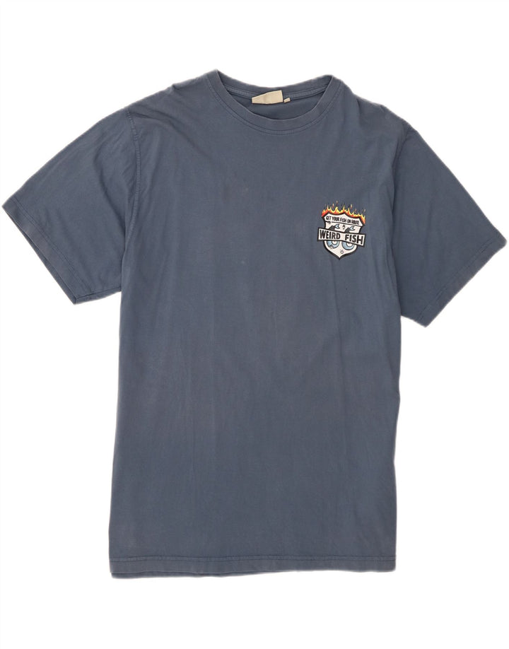 Weird Fish Mens Graphic T-Shirt Top XL Blue Cotton