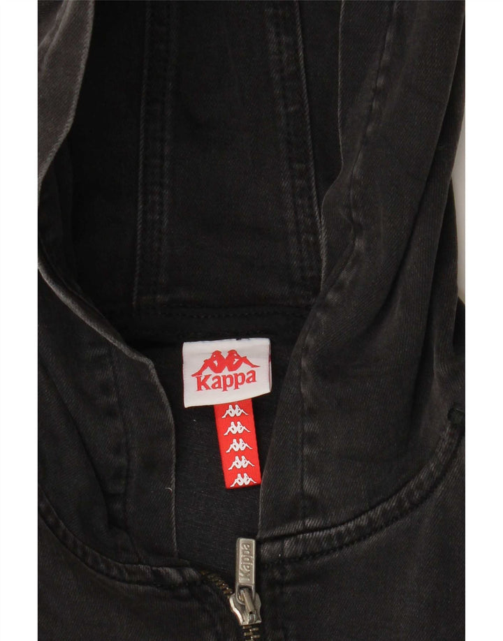 Kappa Boys Graphic Hooded Denim Jacket 7-8 Years Grey
