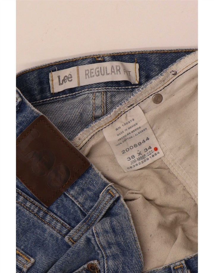 Lee Mens Regular Fit Denim Shorts W38 XL Blue Cotton