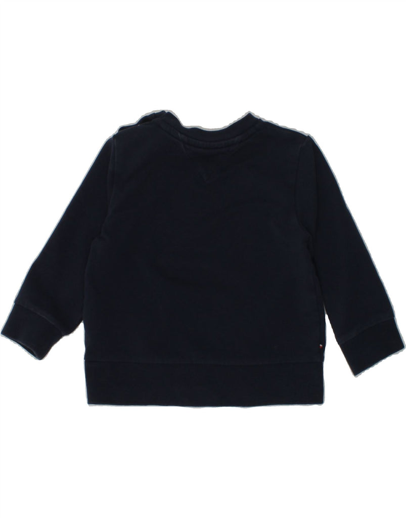 TOMMY HILFIGER Baby Boys Graphic Sweatshirt Jumper 9-12 Months Navy Blue | Vintage Tommy Hilfiger | Thrift | Second-Hand Tommy Hilfiger | Used Clothing | Messina Hembry 
