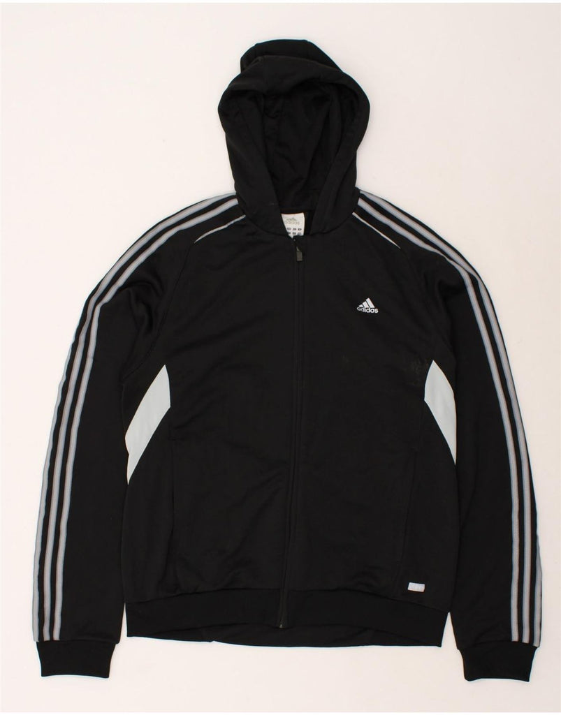 ADIDAS Mens Climacool Zip Hoodie Sweater Large Black Colourblock Polyester | Vintage Adidas | Thrift | Second-Hand Adidas | Used Clothing | Messina Hembry 