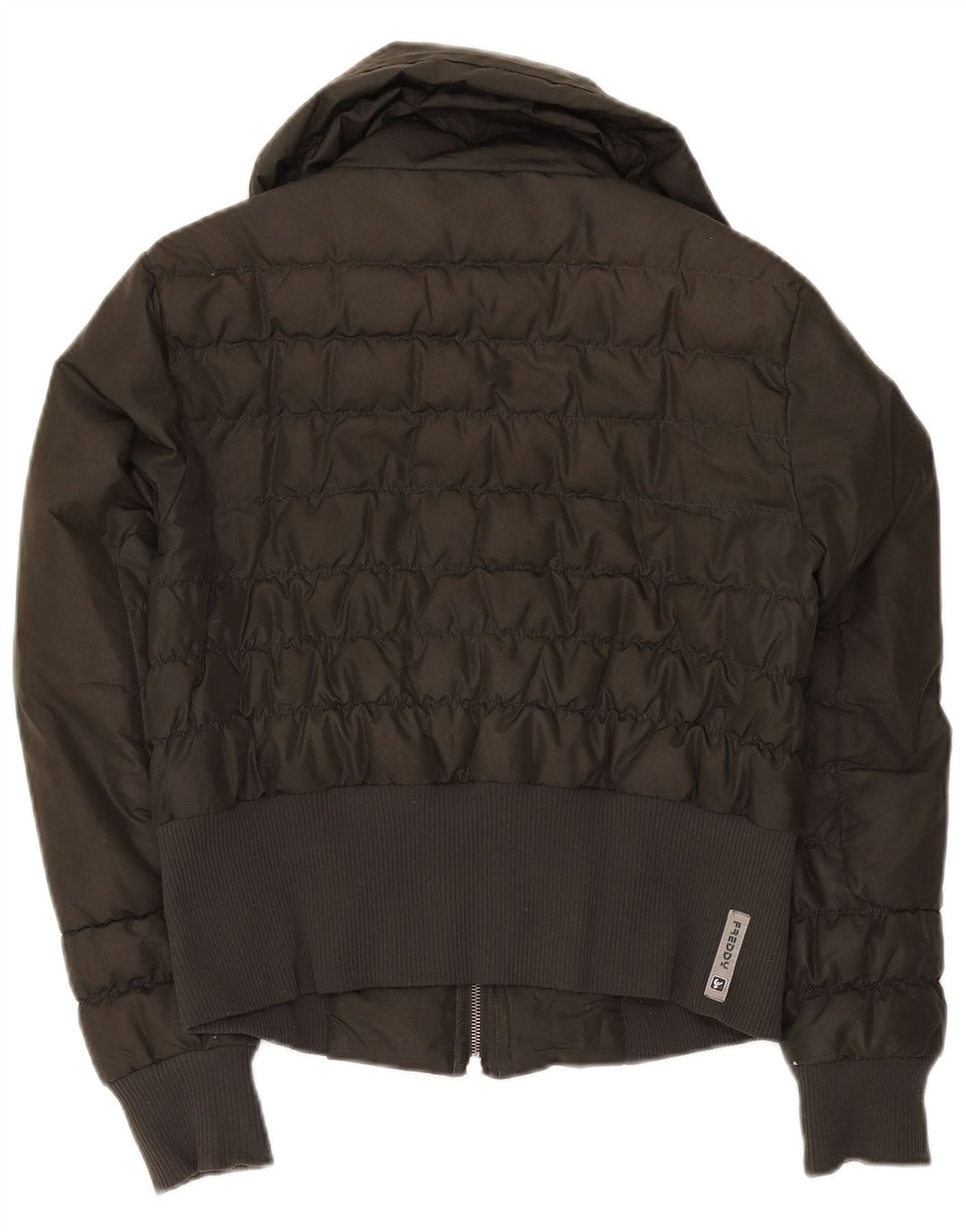 Freddy Womens Padded Jacket IT 44 Medium Grey Polyester