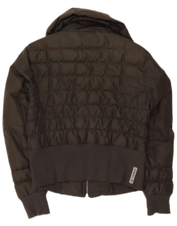 Freddy Womens Padded Jacket IT 44 Medium Grey Polyester