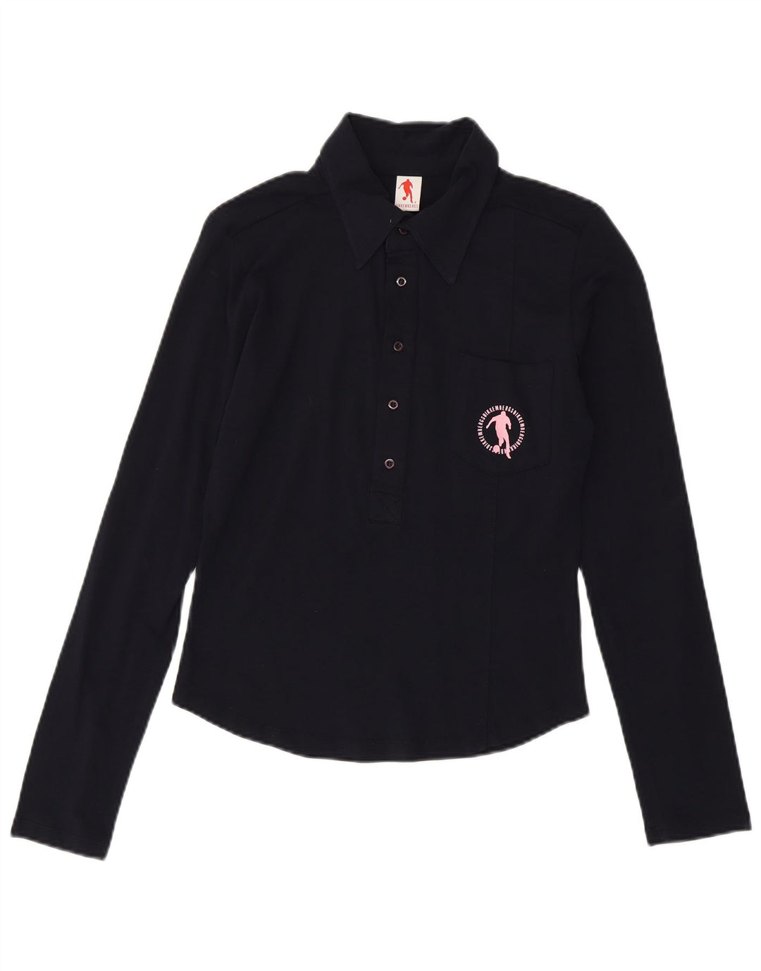 Bikkembergs Womens Pullover Shirt UK 12 Medium Navy Blue Cotton