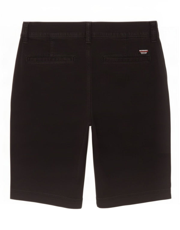 Superdry Mens Slim Fit Chino Shorts W30 Medium Black Cotton