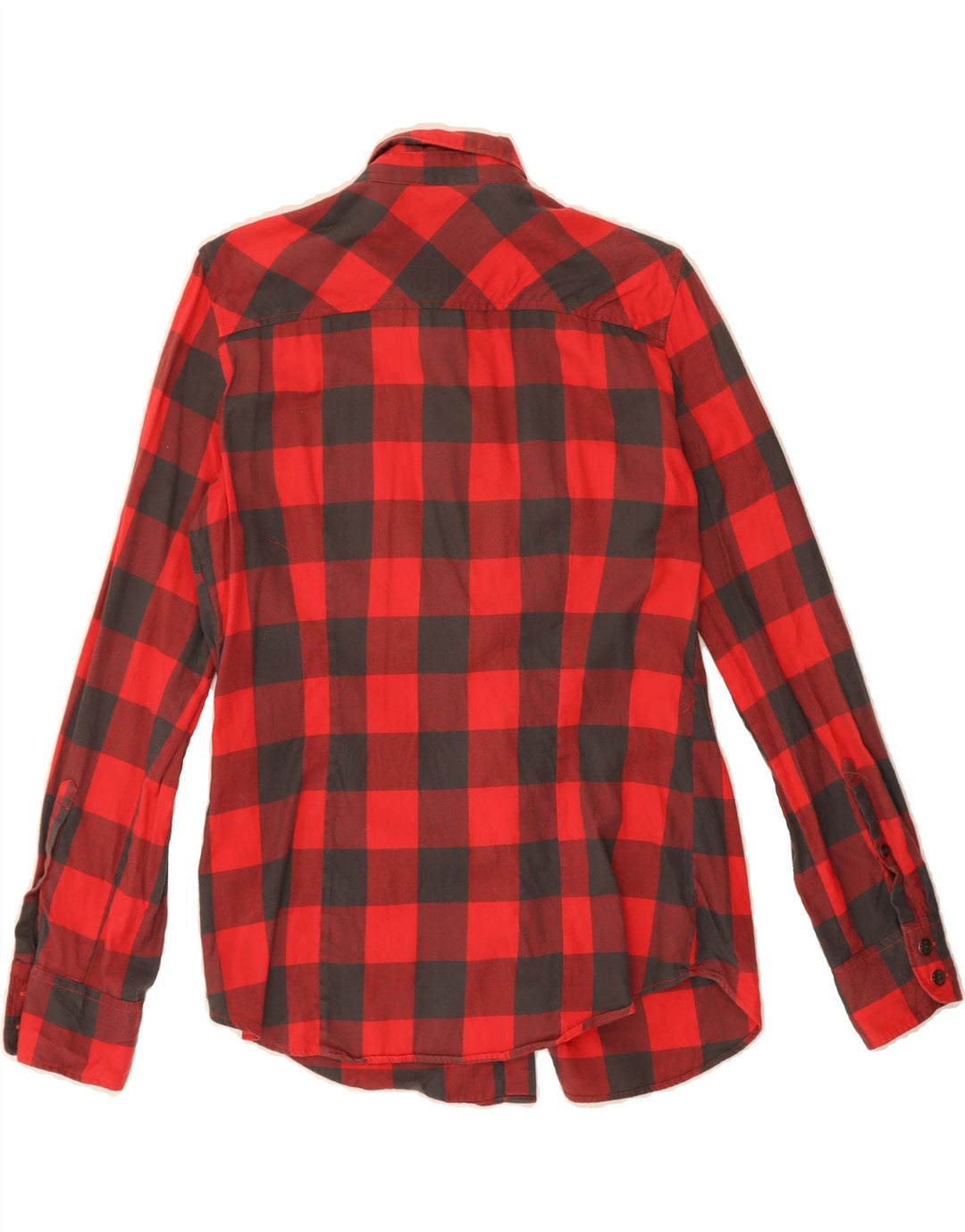 J. CREW Womens Flannel Shirt UK 10 Small Red Check Cotton Vintage J. Crew and Second-Hand J. Crew from Messina Hembry 