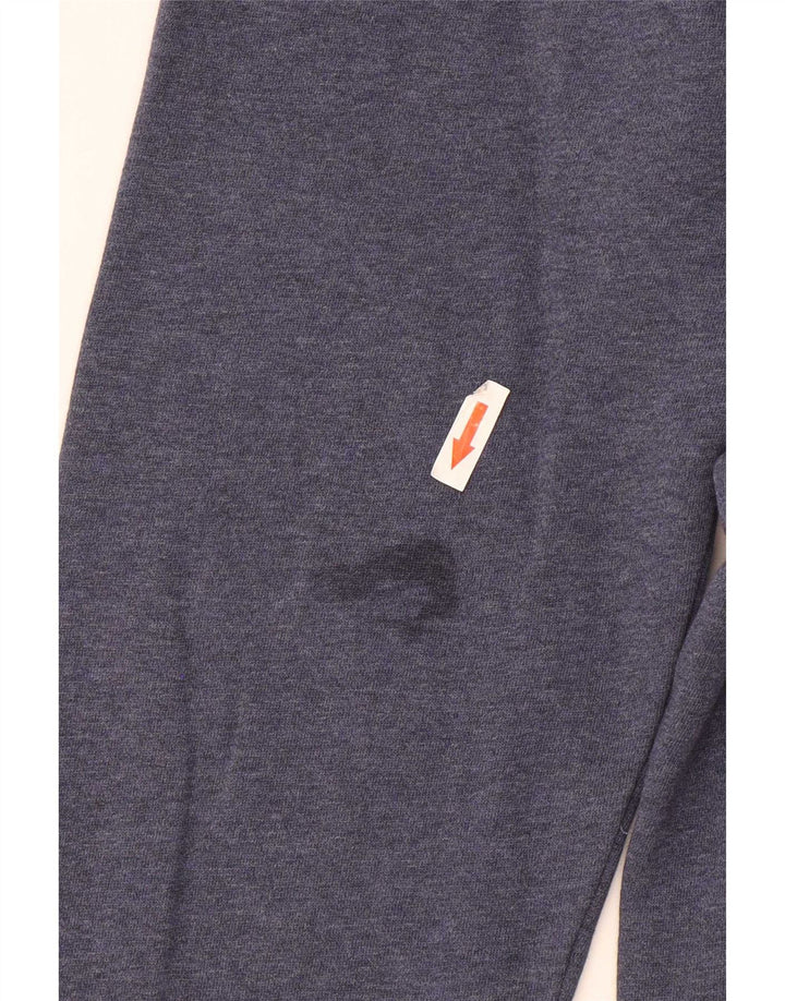 Gant Mens Zip Neck Sweatshirt Jumper Medium Navy Blue Cotton