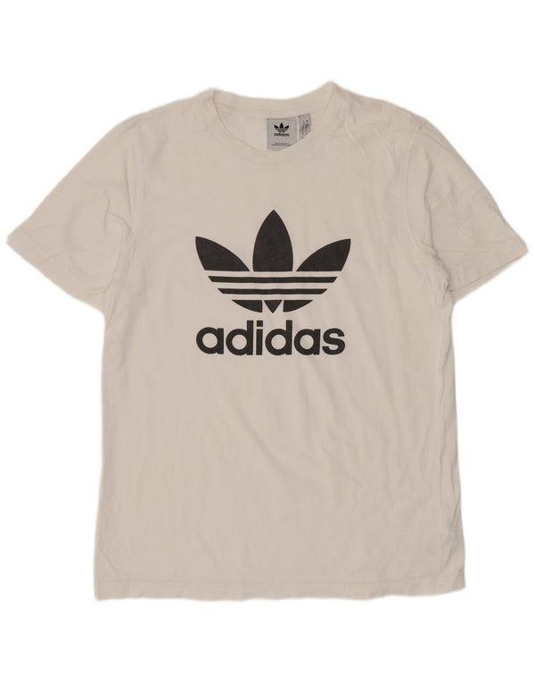 Adidas Mens Graphic T-Shirt Top Small White Cotton
