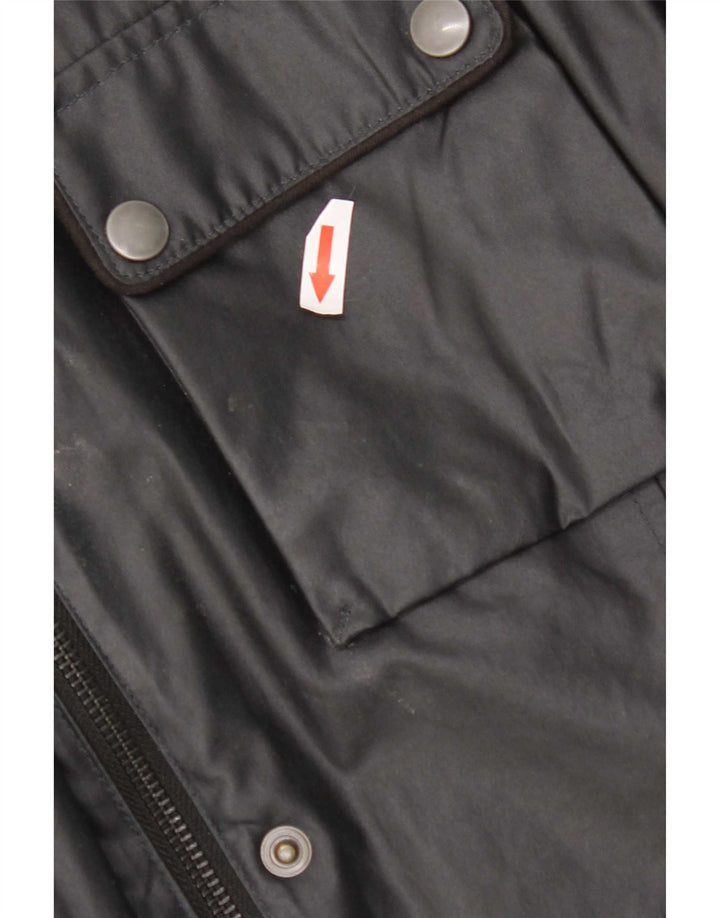 Belstaff Womens Utility Jacket IT 46 Large Navy Blue Cotton