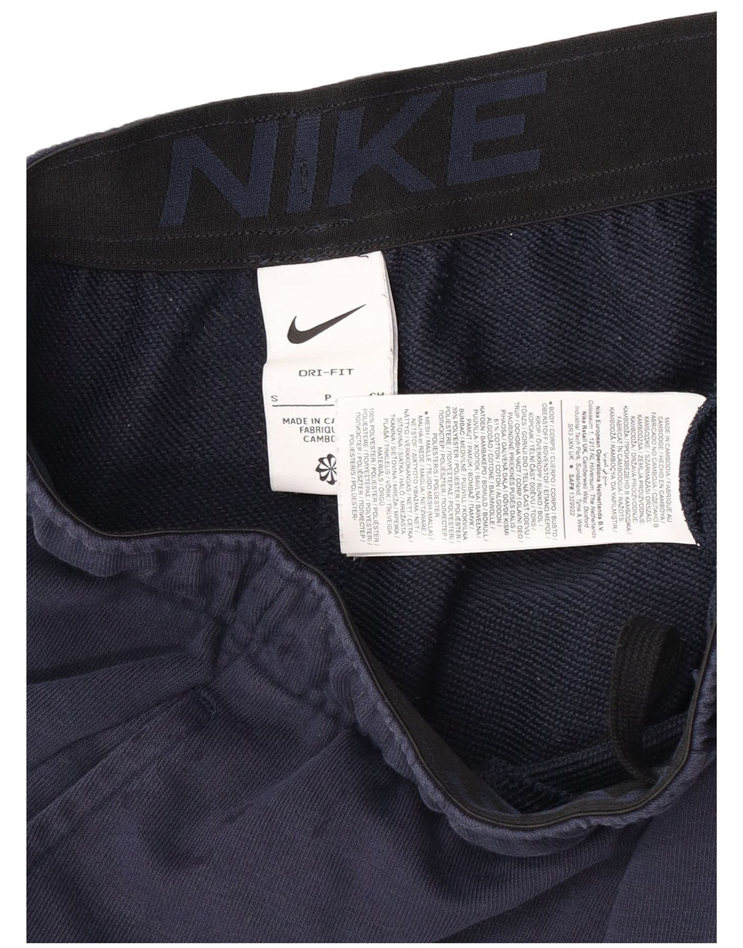 Nike Mens Dri Fit Sport Shorts Small  Navy Blue Cotton