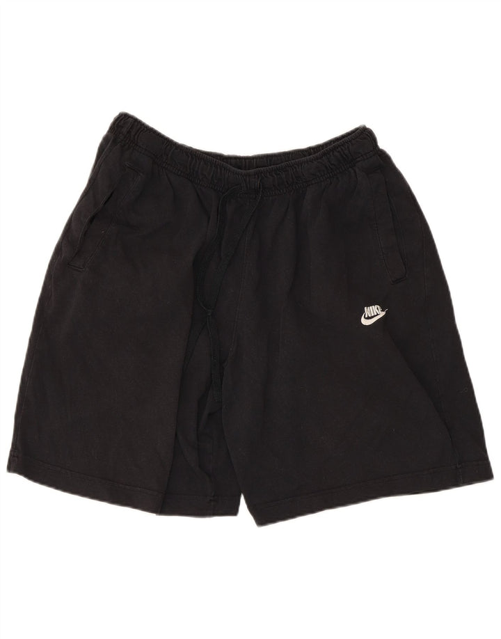 NIKE Mens Sport Shorts Large Black Cotton