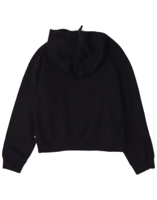CAT Girls Graphic Hoodie Jumper 11-12 Years Navy Blue Cotton