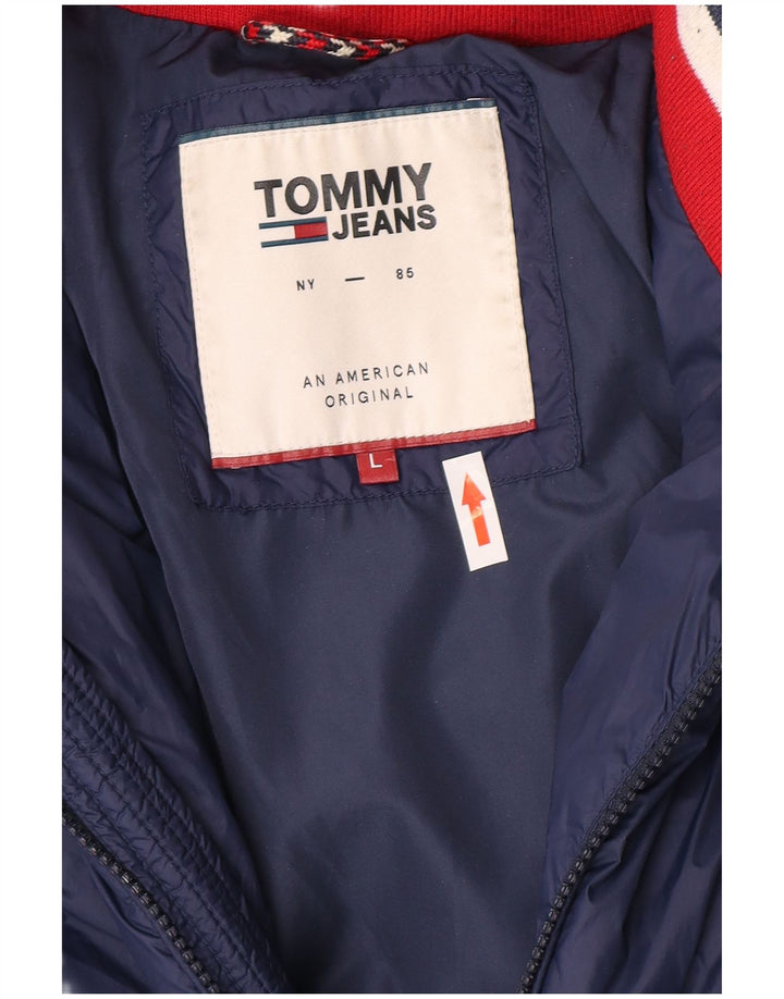 Tommy Hilfiger Mens Padded Jacket UK 40 Large Navy Blue Polyamide