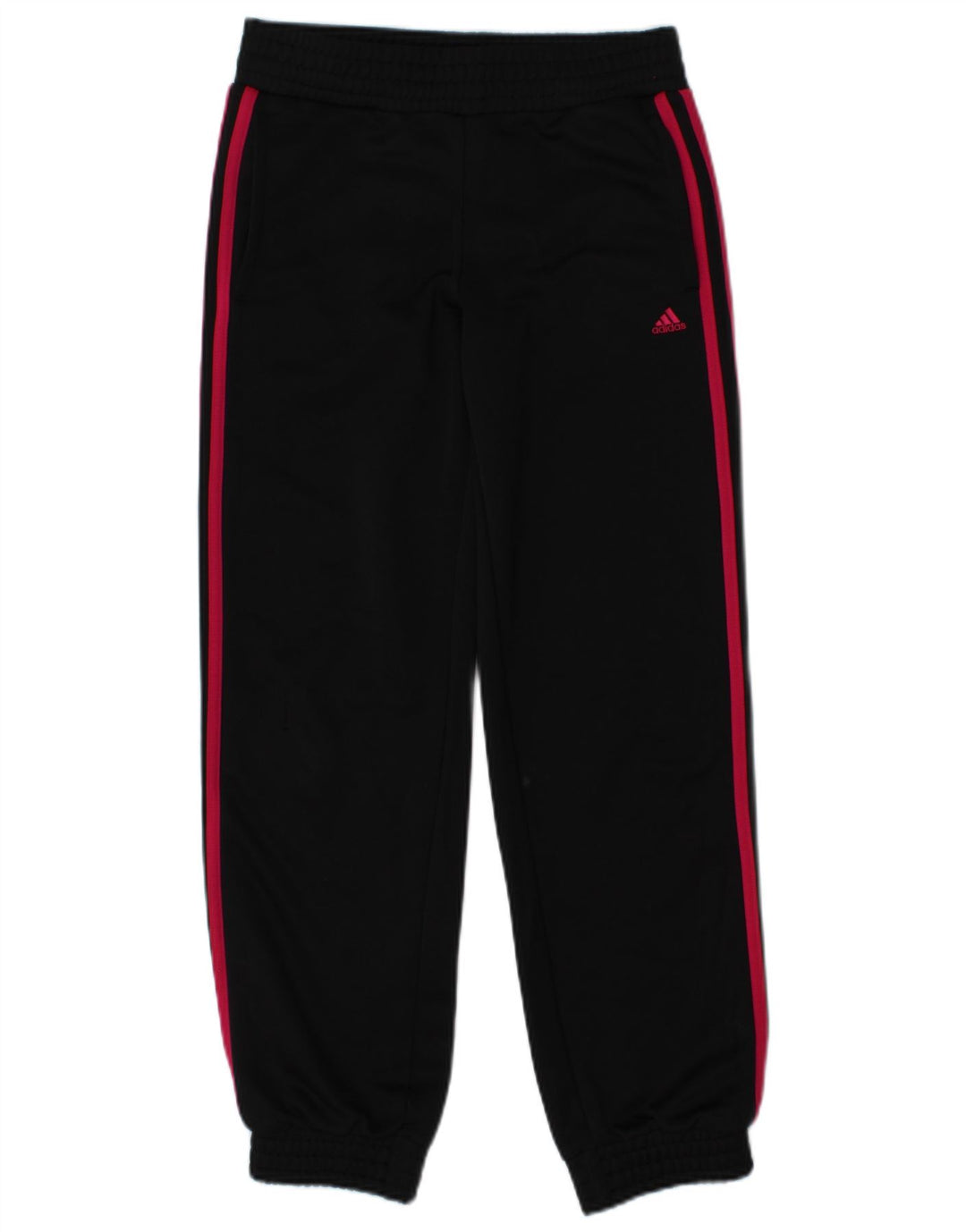 ADIDAS Girls Tracksuit Trousers Joggers 11-12 Years  Black Polyester