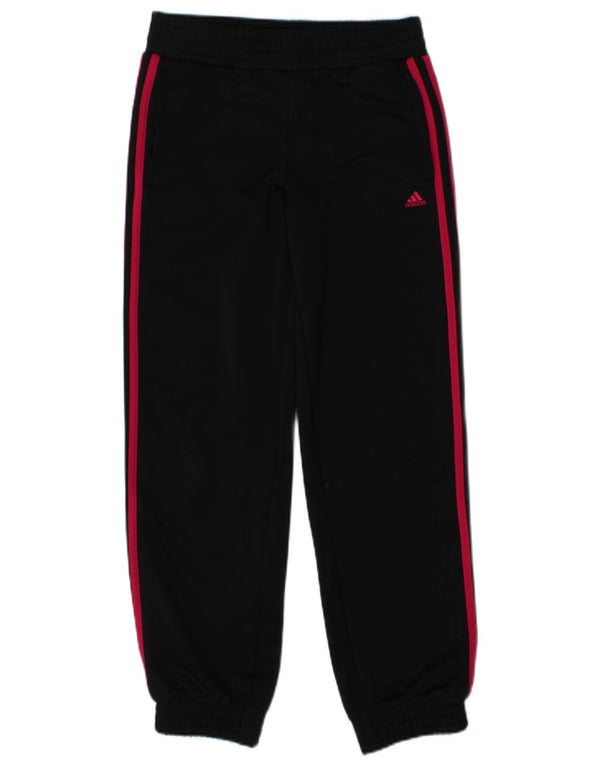 ADIDAS Girls Tracksuit Trousers Joggers 11-12 Years  Black Polyester