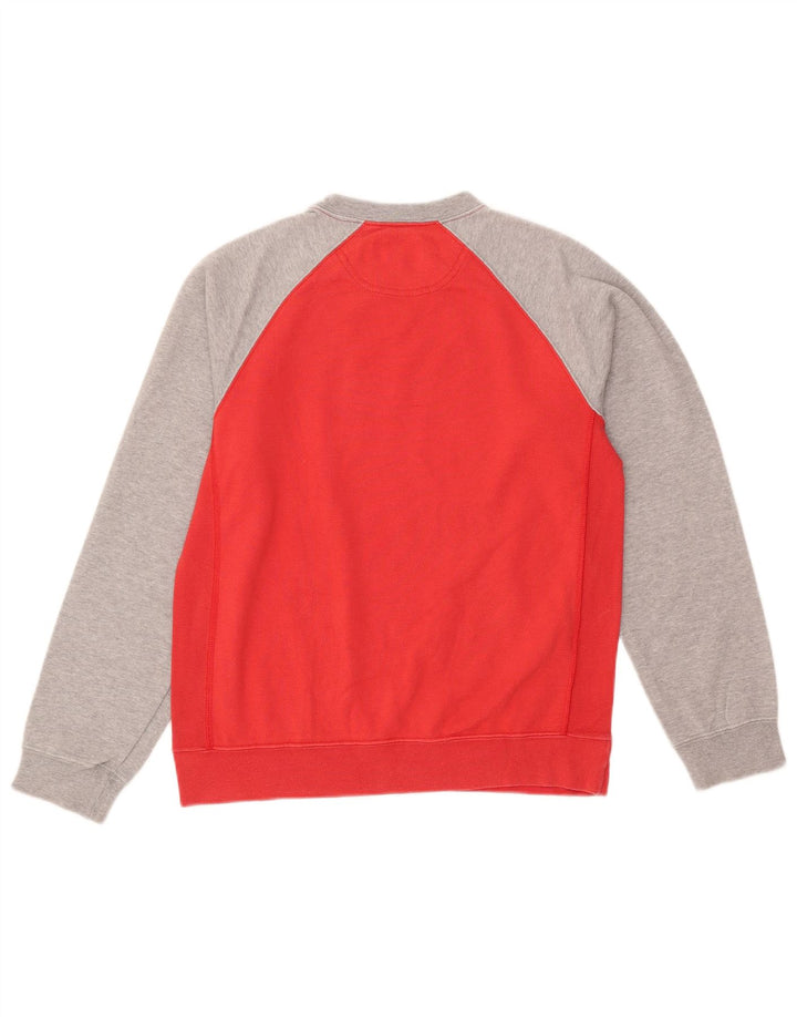 Champion Mens Graphic Sweatshirt Jumper Small Red Colourblock