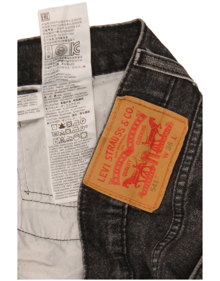 Levi's Mens 541 Denim Shorts W36 Large Black Cotton