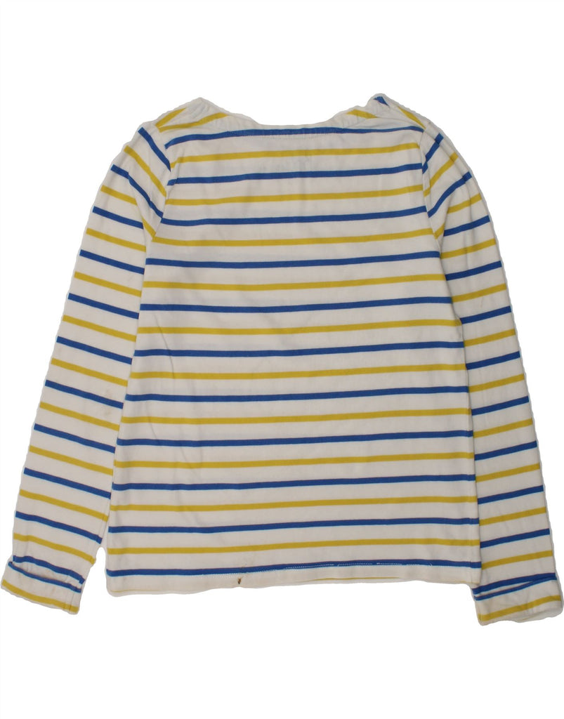 BODEN Girls Top Long Sleeve 9-10 Years White Striped Cotton | Vintage Boden | Thrift | Second-Hand Boden | Used Clothing | Messina Hembry 