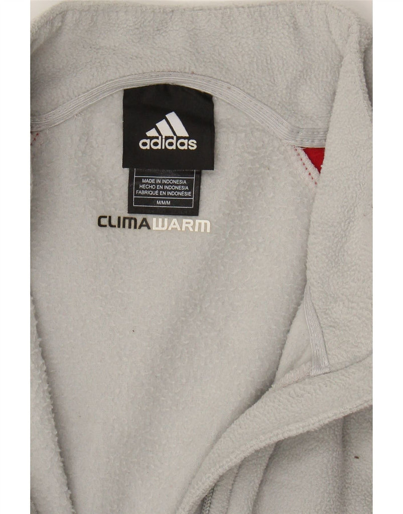 ADIDAS Mens Climawarm Fleece Jacket UK 38 Medium Grey Colourblock Vintage Adidas and Second-Hand Adidas from Messina Hembry 