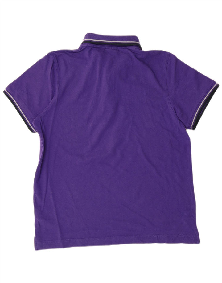 LOTTO Mens Polo Shirt Large Purple Cotton