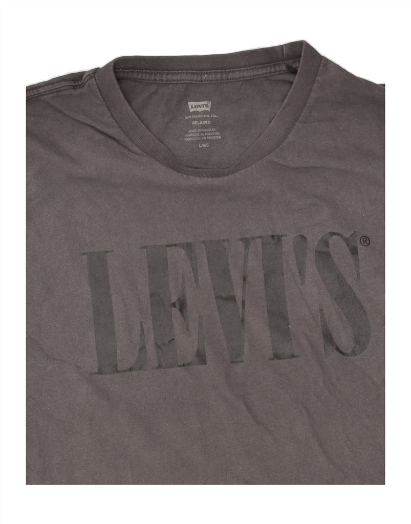 LEVI'S Mens Relaxed Fit Graphic T-Shirt Top Large Grey Cotton | Vintage Levi's | Thrift | Second-Hand Levi's | Used Clothing | Messina Hembry 