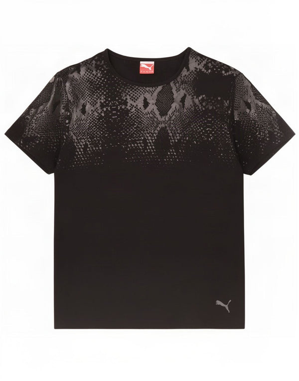 Puma Mens T-Shirt Top Medium Black Animal Print