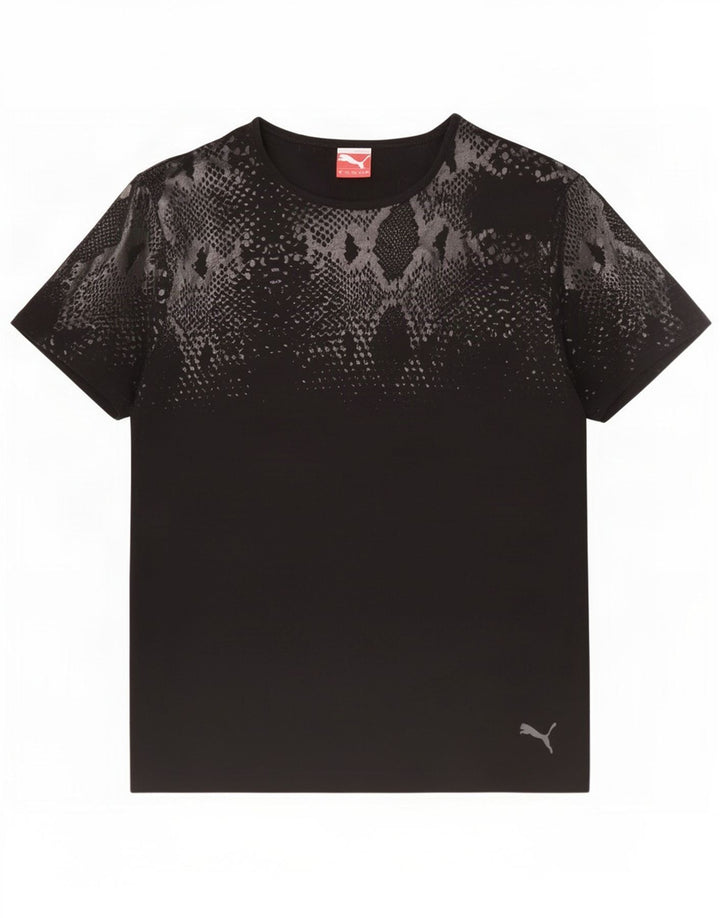 Puma Mens T-Shirt Top Medium Black Animal Print