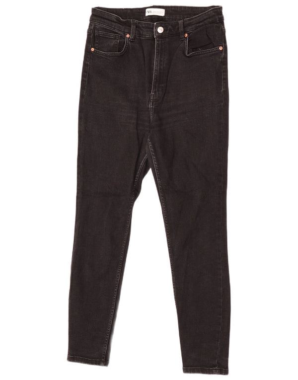 Zara Womens High Rise Skinny Jeans EU 42 Large W32 L27 Black
