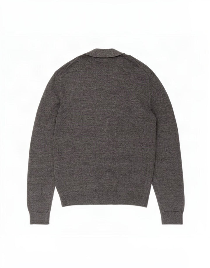 Zara Mens Cardigan Sweater Large Grey