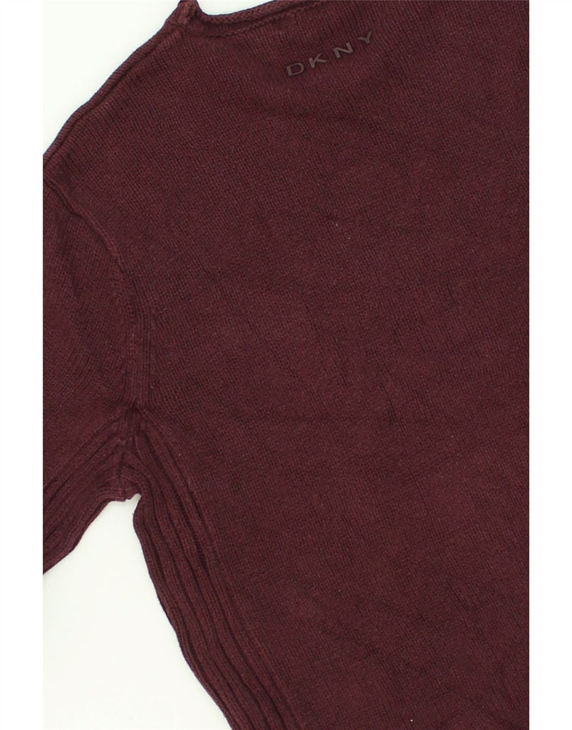 DKNY Mens Boat Neck Jumper Sweater Medium Burgundy Cotton | Vintage Dkny | Thrift | Second-Hand Dkny | Used Clothing | Messina Hembry 