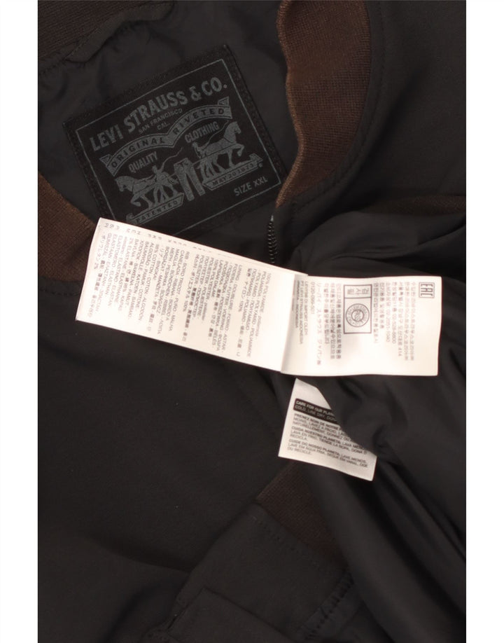 Levi's Mens Bomber Jacket UK 44 2XL Black Polyamide