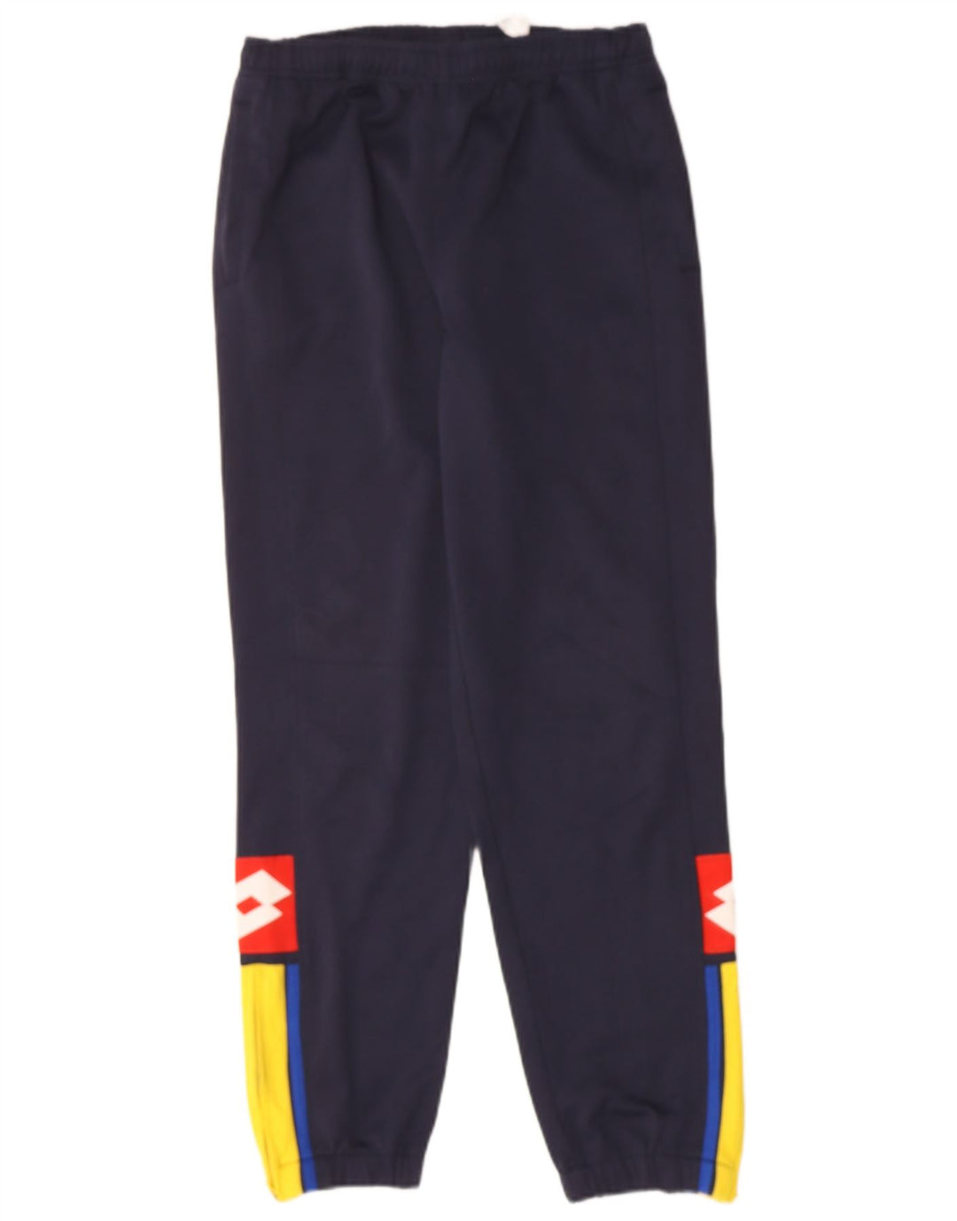 LOTTO Mens Tracksuit Trousers Joggers Medium Navy Blue Colourblock