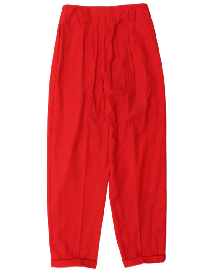 MONDI Womens High Waist Loose Fit Casual Trousers EU 40 Medium W28 L30 Red