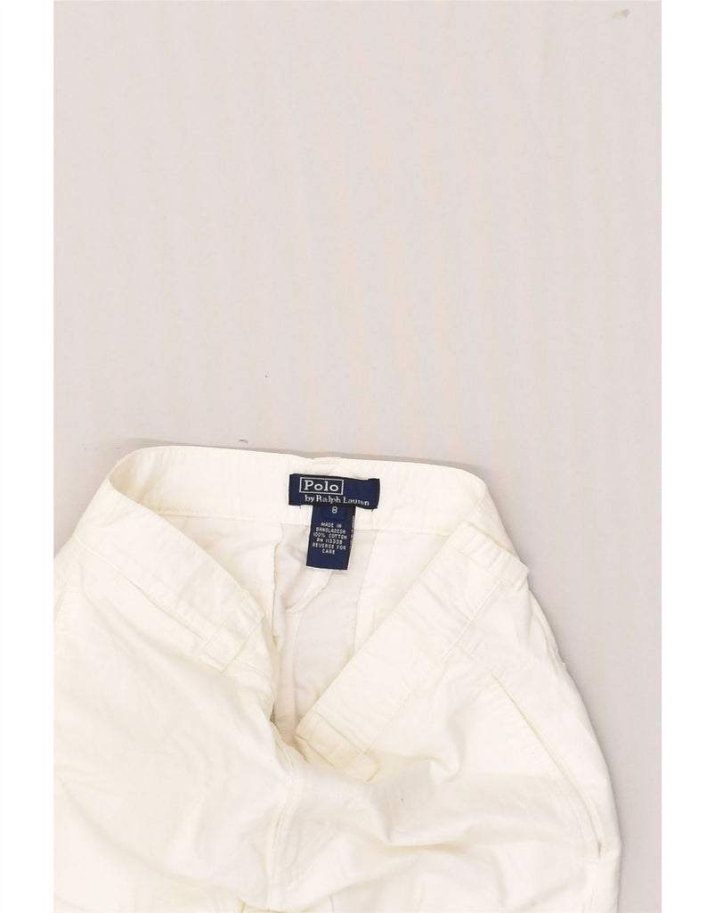 POLO RALPH LAUREN Boys Straight Chino Trousers 7-8 Years W26 L23 White | Vintage Polo Ralph Lauren | Thrift | Second-Hand Polo Ralph Lauren | Used Clothing | Messina Hembry 