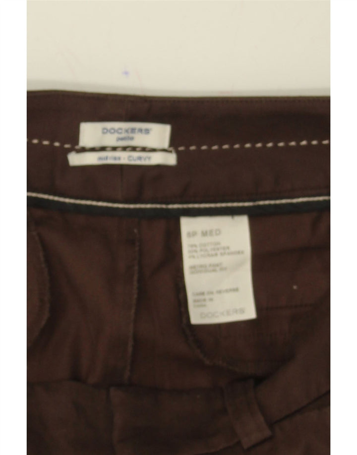 DOCKERS Womens Mid Rise Casual Trousers US 6 Medium W30 L30 Brown Vintage Dockers and Second-Hand Dockers from Messina Hembry 