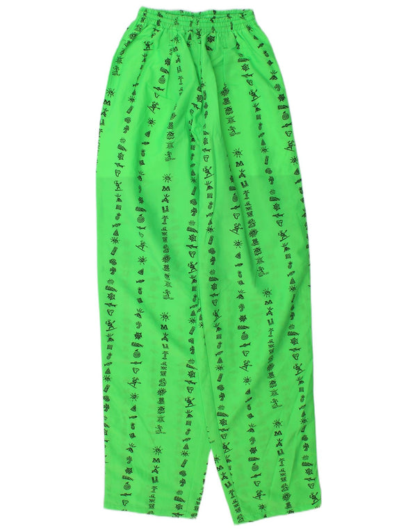 Maui and Sons Mens Graphic Trousers Medium W30 L33 Green Hawaiian