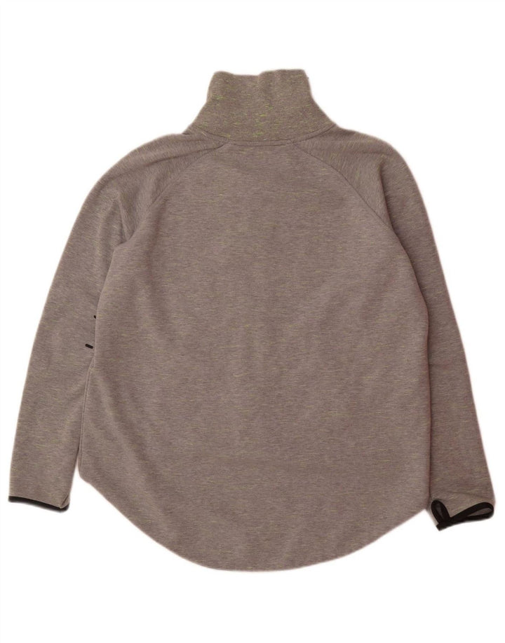 NIKE Womens Tracksuit Top Jacket UK 18 XL Grey Cotton