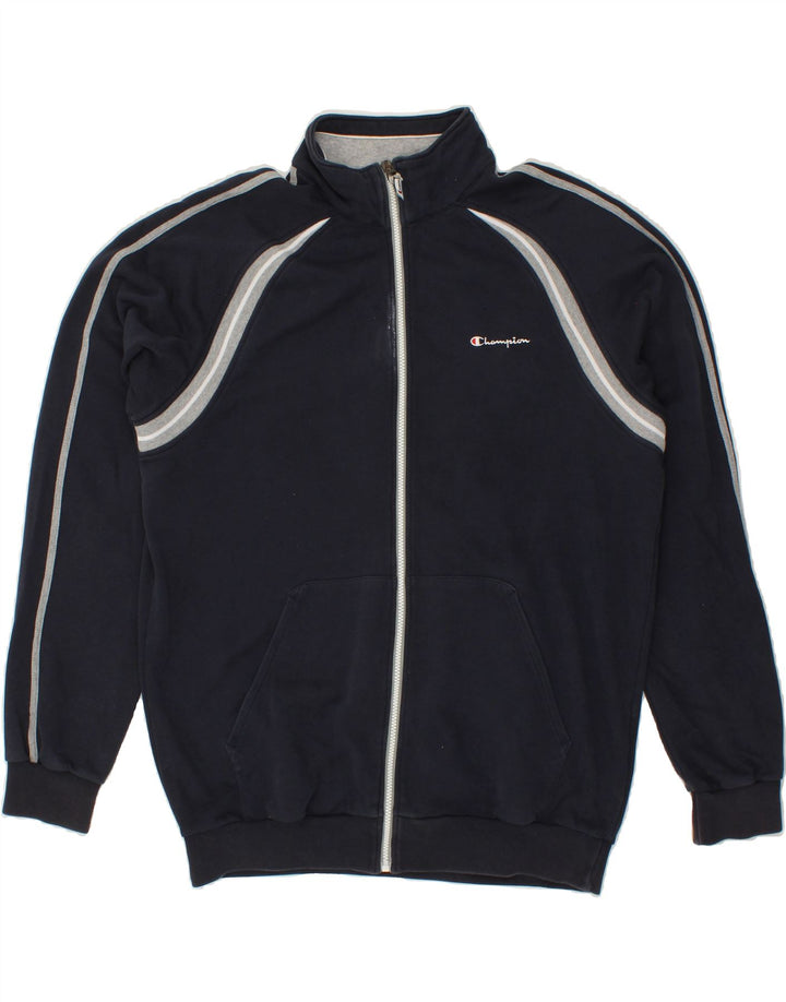 CHAMPION Mens Tracksuit Top Jacket 3XL Navy Blue Cotton