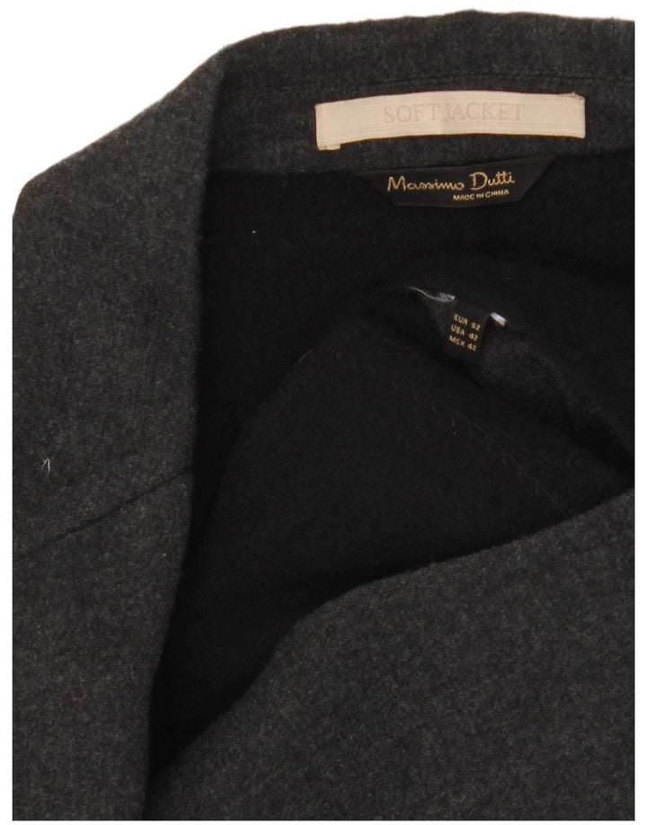 Massimo Dutti Mens 2 Button Blazer Jacket EU 52 Large Grey