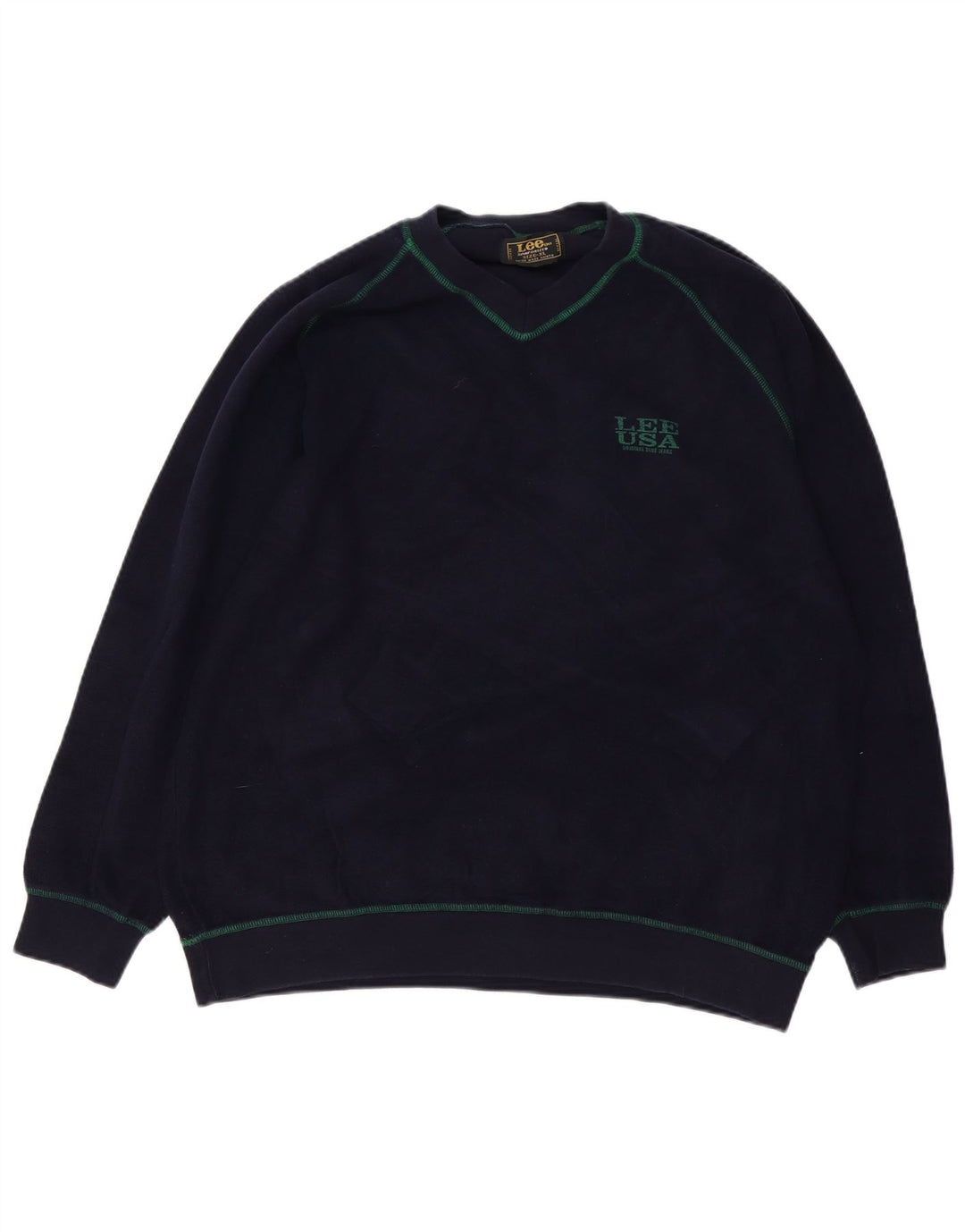 LEE Mens Sweatshirt Jumper XL Navy Blue Cotton
