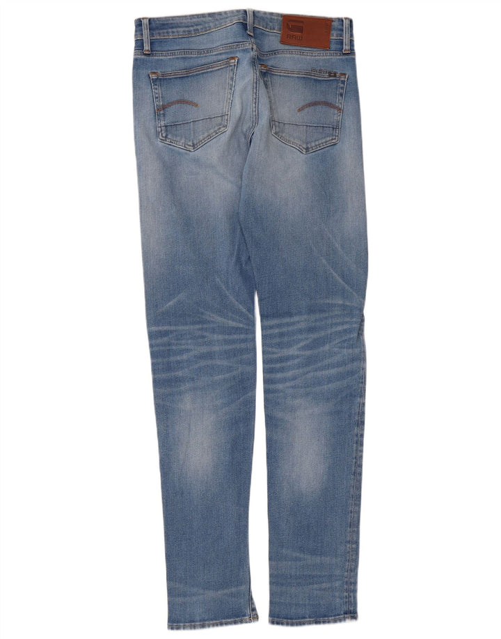 G-Star Mens 3301 Slim Jeans W30 L36 Blue Cotton