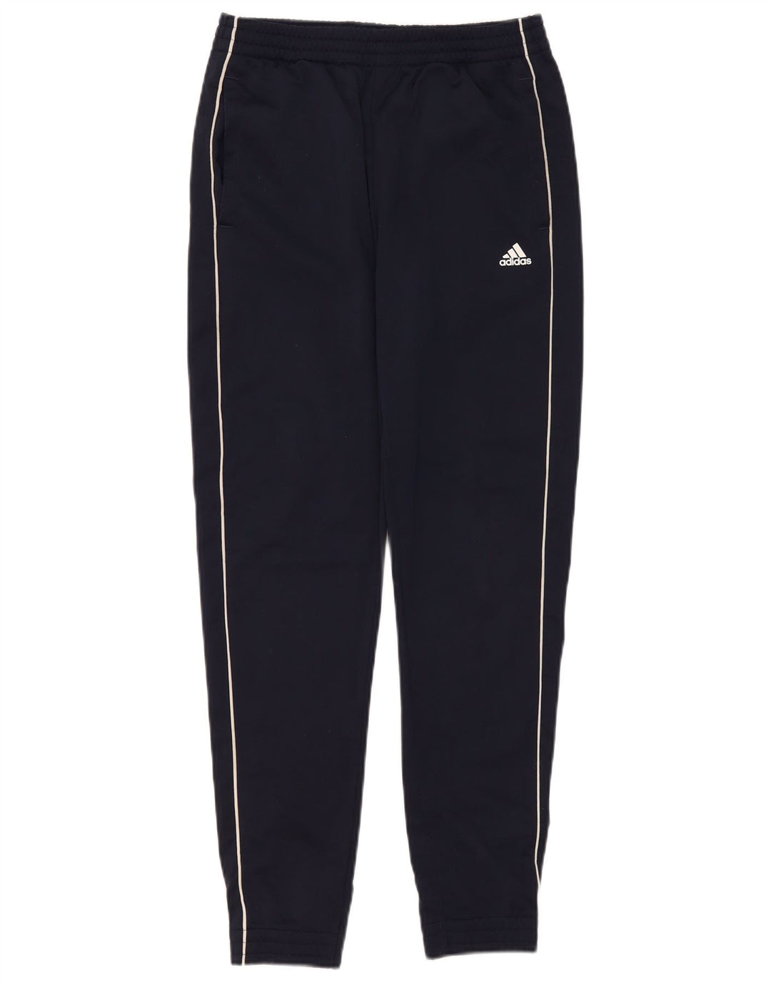 Adidas Boys Tracksuit Trousers Joggers 13-14 Years Navy Blue Polyester