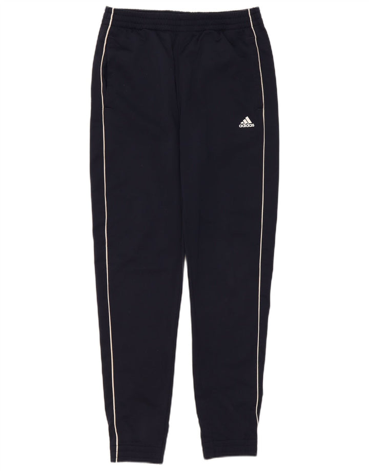 Adidas Boys Tracksuit Trousers Joggers 13-14 Years Navy Blue Polyester