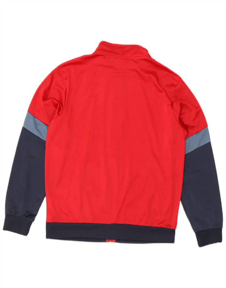 DIADORA Mens Tracksuit Top Jacket Medium Red Colourblock Polyester