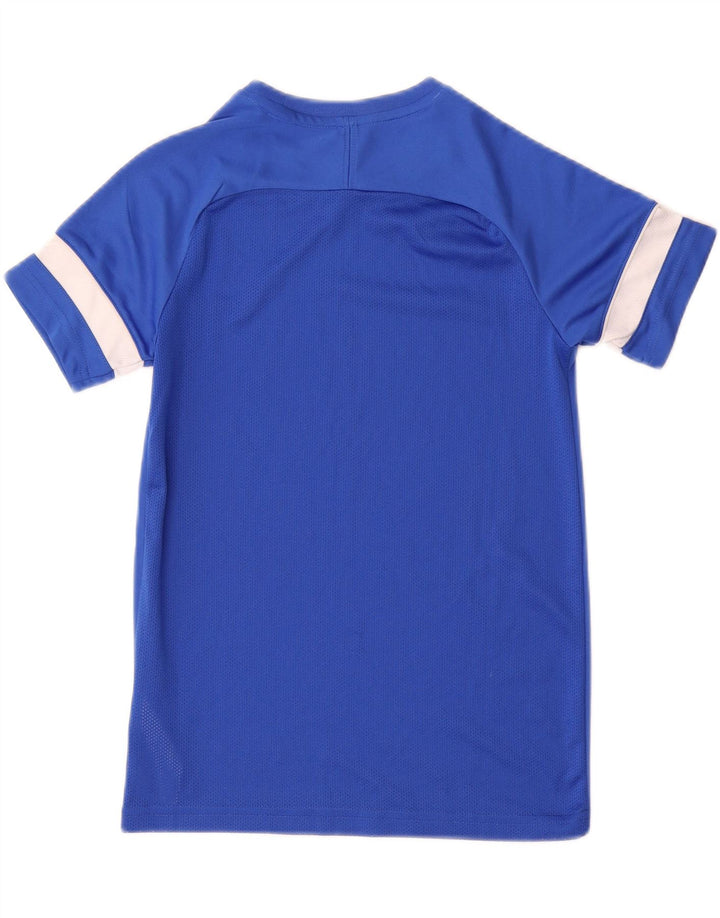 Nike Boys Dri Fit T-Shirt Top 10-11 Years Medium Blue Colourblock Polyester